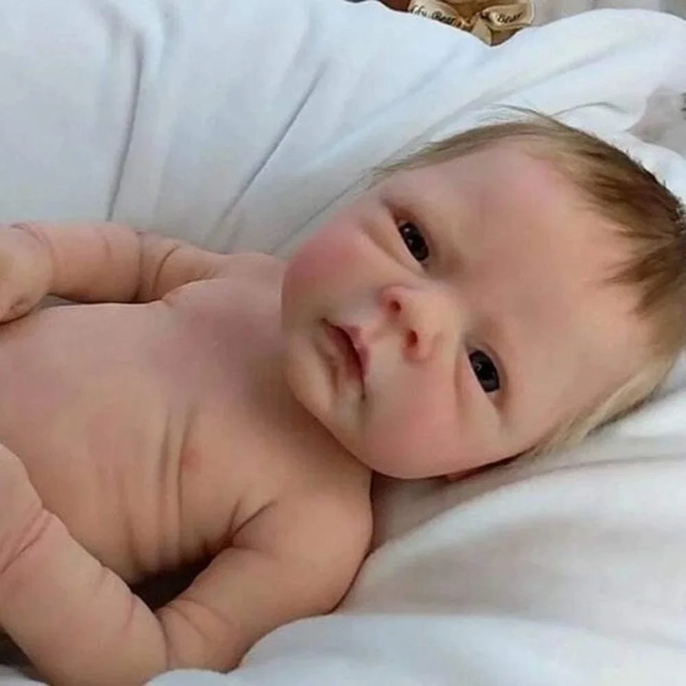 🆕18Inch Full Body Viny Newborn Baby Poseable Limbs Cute Boy Reborn Baby